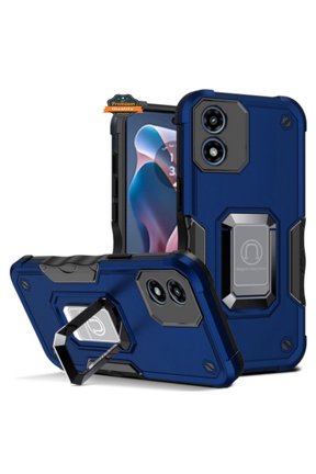 For Motorola Moto G Stylus 5G 2024 Hybrid 2 in 1 Hard PC TPU Heavy Duty Rugged Bumper Shockproof with Magnetic Ring Kickstand Phone Case Cover by Xpression - Blue