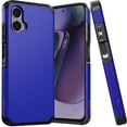 thumbnail image 1 of For Motorola Moto G Stylus 5G 2024 Slim Shockproof Hybrid Cover Cellphone Case + Tempered Glass - mk Blue, 1 of 5