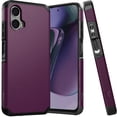 thumbnail image 1 of For Motorola Moto G Stylus 5G 2024 Tough Strong Hybrid (Magnet Mount Friendly) Case Cover - Dark Purple, 1 of 6
