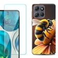 thumbnail image 1 of For Motorola Moto G Stylus 5G 2025 Phone Case Cover with Tempered Glass Screen Protector, by OneToughShield - Bee, 1 of 4