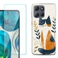 thumbnail image 1 of For Motorola Moto G Stylus 5G 2025 Phone Case Cover with Tempered Glass Screen Protector, by OneToughShield - Calm Cat, 1 of 4