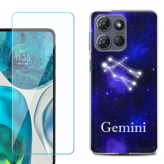 For Motorola Moto G Stylus 5G 2025 Phone Case Cover with Tempered Glass Screen Protector, by OneToughShield - Gemini