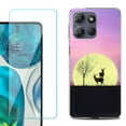 thumbnail image 1 of For Motorola Moto G Stylus 5G 2025 Phone Case Cover with Tempered Glass Screen Protector, by OneToughShield - Moonlight Deer, 1 of 4