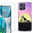 thumbnail image 1 of For Motorola Moto G Stylus 5G 2025 Phone Case Cover with Tempered Glass Screen Protector, by OneToughShield - Moonlight Safari, 1 of 4