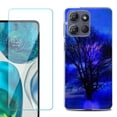 thumbnail image 1 of For Motorola Moto G Stylus 5G 2025 Phone Case Cover with Tempered Glass Screen Protector, by OneToughShield - Night Tree, 1 of 4