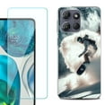 thumbnail image 1 of For Motorola Moto G Stylus 5G 2025 Phone Case Cover with Tempered Glass Screen Protector, by OneToughShield - Snowboarding, 1 of 4