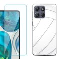 thumbnail image 1 of For Motorola Moto G Stylus 5G 2025 Phone Case Cover with Tempered Glass Screen Protector, by OneToughShield - Volleyball, 1 of 4
