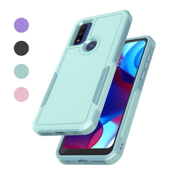 For Motorola Moto G pure/ G Power (2022) Case, 2 in 1 Hard PC Phone Case for Moto G pure/ G Power๏ผ2022๏ผ, Takfox Rubber & Rugged Shockproof Full Body Protection Case Cover,Green