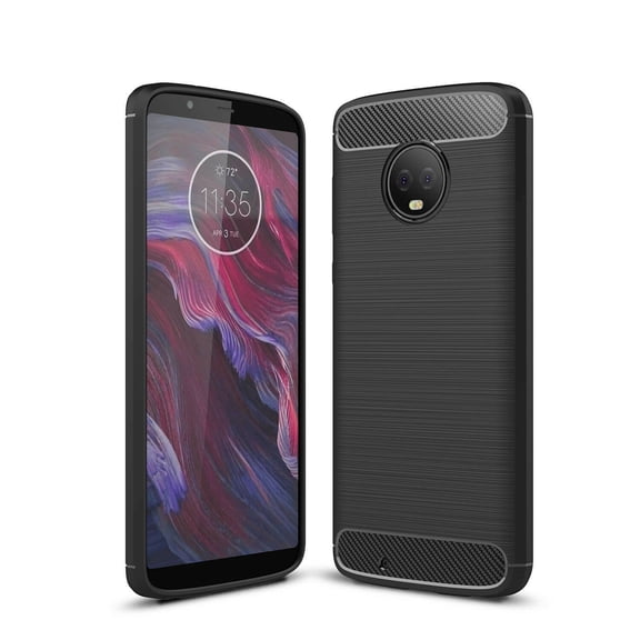 For Motorola Moto G6 Case, Heavy-Duty Shockproof Protective Case Armor Guard Shield, Shock Adsorption, Drop Protection [Black]