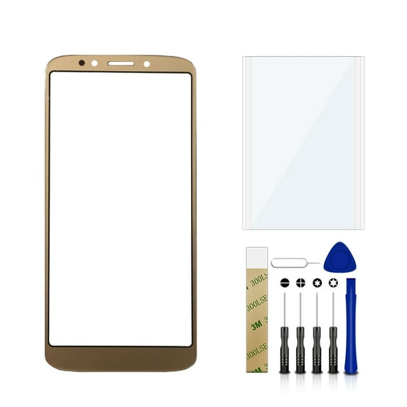For Motorola Moto G6 Play XT1922 Replacement Front Outer Glass Lens Screen Tool Gold
