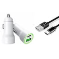 thumbnail image 1 of For Motorola Moto G6 Plus / G6 XT1925-6 20W Car Charger PD + 2.4A USB with 3ft A to C cable, 1 of 7