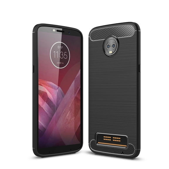 For Motorola Moto Z3 Play Case, Heavy-Duty Shockproof Protective Case Armor Guard Shield, Shock Adsorption, Drop Protection [Black]