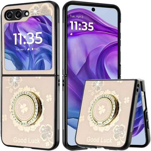 Glittering Floral Case for Motorola Razr 2024