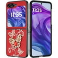 thumbnail image 1 of Motorola Razr 2024 Diamond Glitter Butterfly Case, 1 of 3