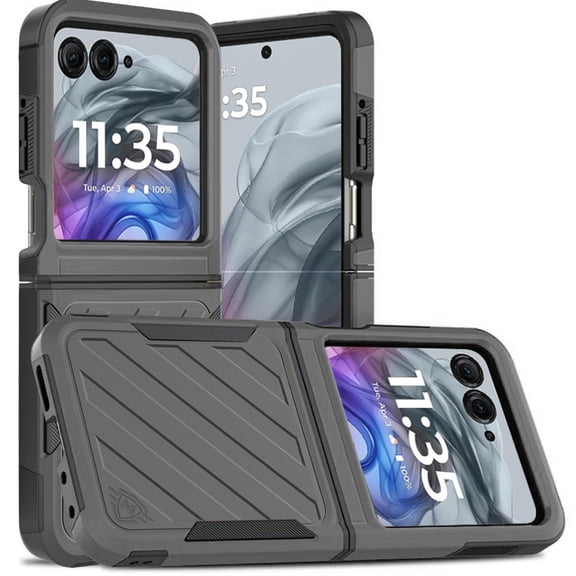 Moto Razr 2024 Phone Case Slide Out Pack Gray Black