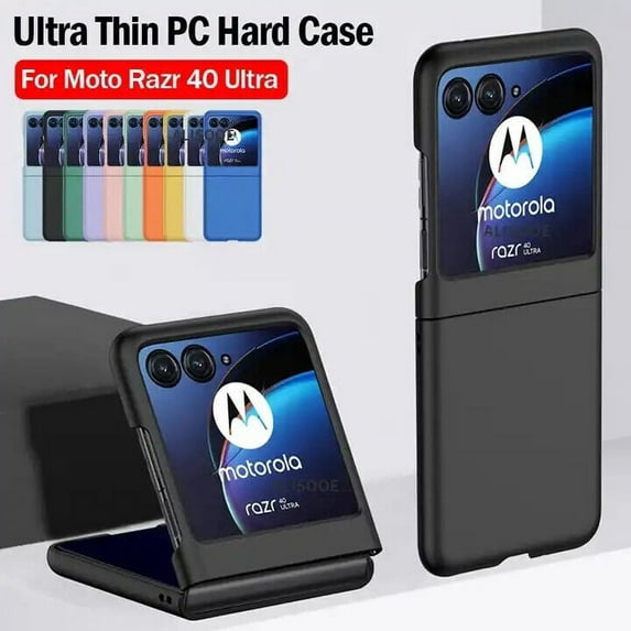 For Motorola Razr 40 Ultra / Moto Razr+ / Razr Plus 2023 Case Slim Full Body Shockproof Matte Hard Cover - Black