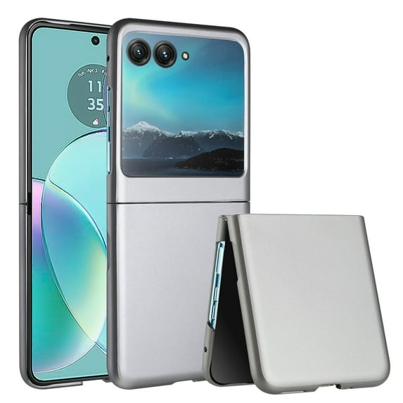 For Motorola Razr 40 Ultra / Moto Razr+ / Razr Plus 2023 Case Slim Full Body Shockproof Matte Hard Cover - Grey