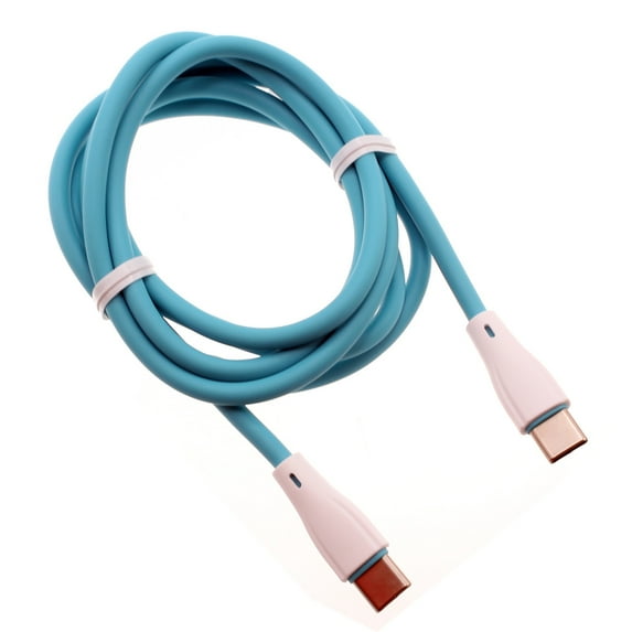 For Motorola Razr / Razr Plus (2023) - 4ft USB-C Cable PD Fast Charger Cord Power Wire (Type-C to Type-C) Sync Blue