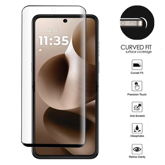 For Motorola Razr Ultra 2025 Full Edge Curved Clear Tempered Glass
