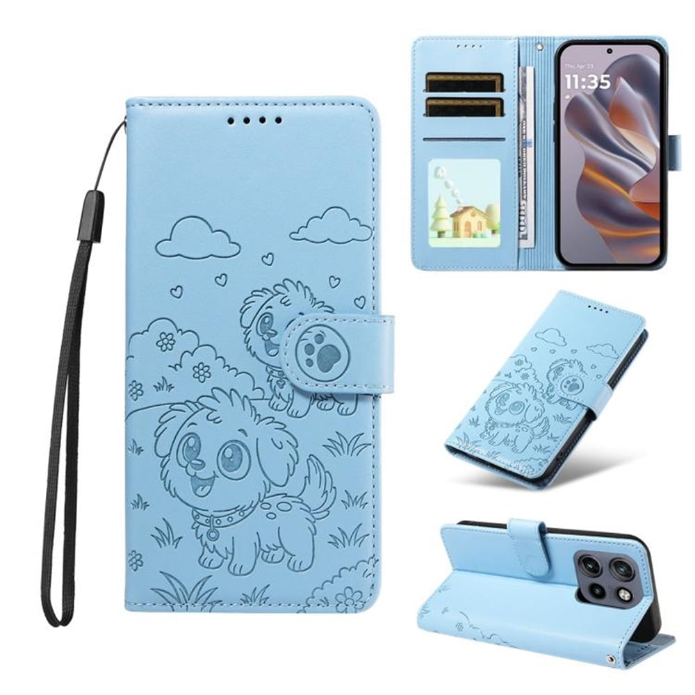 KANVOOS Cover per Motorola Moto E13, Cover a Libro Portafoglio in Pelle PU [Porta Carte] [Magnetica], Antiurto Flip Case Custodia per Motorola E13 (caffè