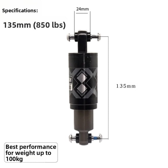 For Mountain Bikers Mountain Bike Shock Absorber 125/135/150Mm Spring Shock Absorber 650-850Pounds 24Mm Install Bolt
