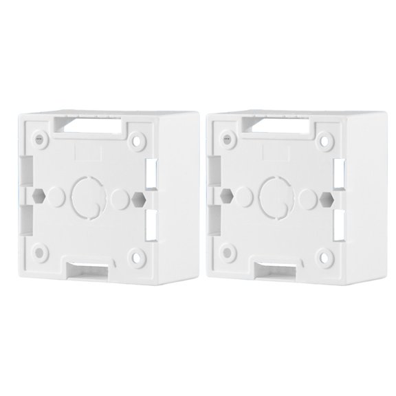 For -Mounted Box Single For Attress Box Ethernet Backbox For Faceplates White-2Pcs Smile Home