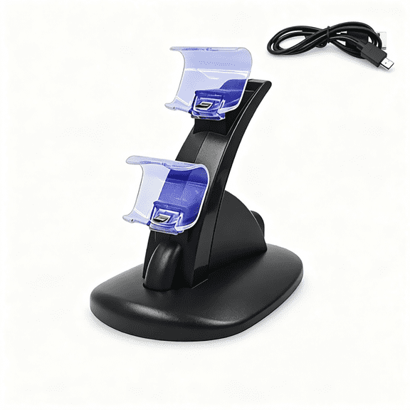 For Multifunctional Dual Charging Dock Compatible with PS4 PS4 Slim Black LED Micro USB Fast Charging Stand Holder Game Accessory