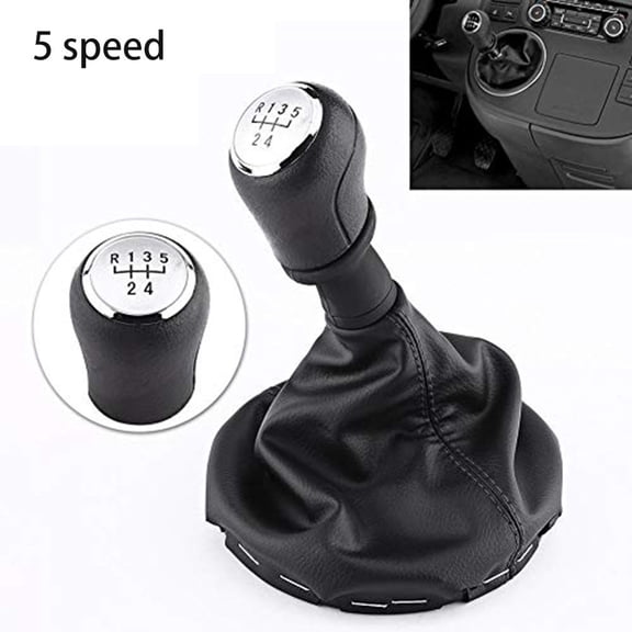 For Multivan Caravelle T5 2003-2010 Car 5Speed 6 Speed Gear Shift Knob Leather Boot Car-Stying Gear Shift Knob