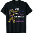 thumbnail image 1 of For My Dad Bladder Cancer Awareness Ribbon Warrior Father T-Shirt, 1 of 4