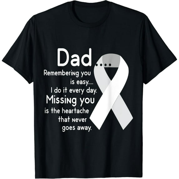 For My Dad In Heaven I Love You Misses You Memorial Day T-Shirt100% pure cotton