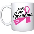 thumbnail image 1 of For My Grandma - White Ceramic Coffee Mug Tea Cup Breast Cancer Awareness Gifts Pink Ribbon (White, Grandma), 1 of 7