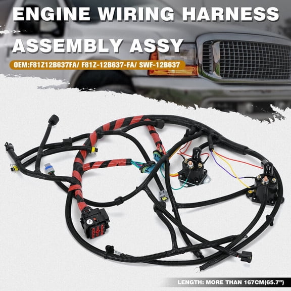 For NEW 02-03 Ford F-250 F-350 F-450 F-550 7.3L Engine Wire Harness F81Z12B637FA