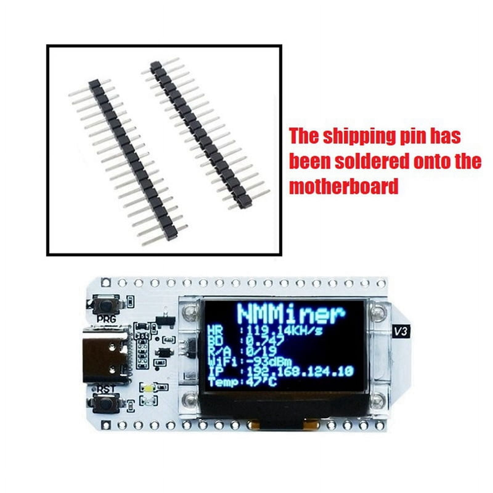 For Nerdminer 119KH/S Hash Rate 0.96In OLED Screen Bitcoin Solo Miner Nerd  Miner BTC Lottery Miner Soldering Pin Header - Walmart.com