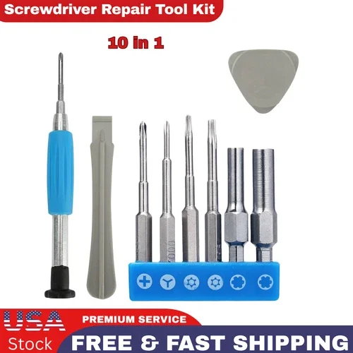 For Nintendo Switch 3DS Wii DS DSL Triwing Screwdriver Repair Tool Kit 10 in 1