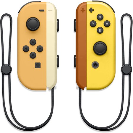 For Nintendo Switch Joypad (L/R) Game Controller with Dual Vibration-Yellow &Brown