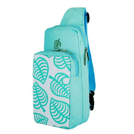 For Nintendo Switch/Lite/OLED/Switch 2 Animal Crossing Theme Bag Nylon Carrying Case Shoulder Pouch-Green