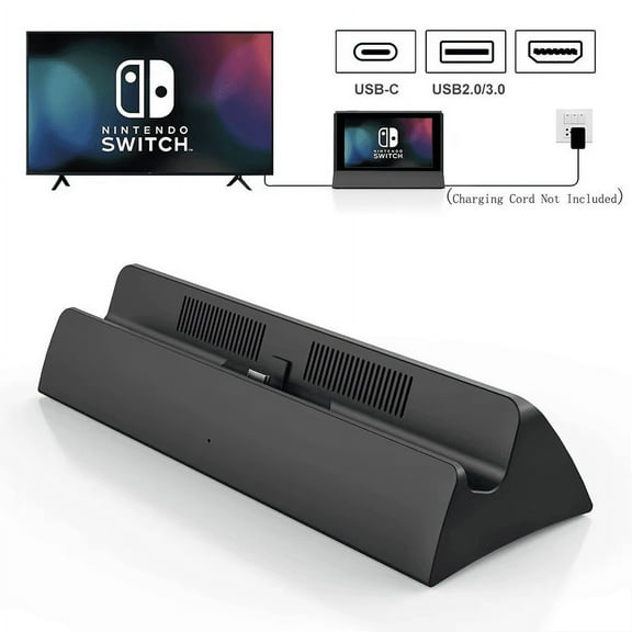 For Nintendo Switch & OLED Model TV Docking Station HDMI Adapter Connect to TV BLACK