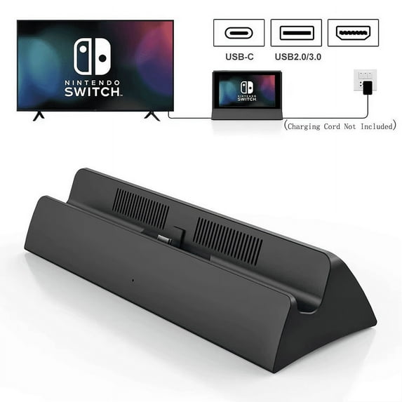 For Nintendo Switch & OLED Model TV Docking Station HDMI Adapter Connect to TV BLACK