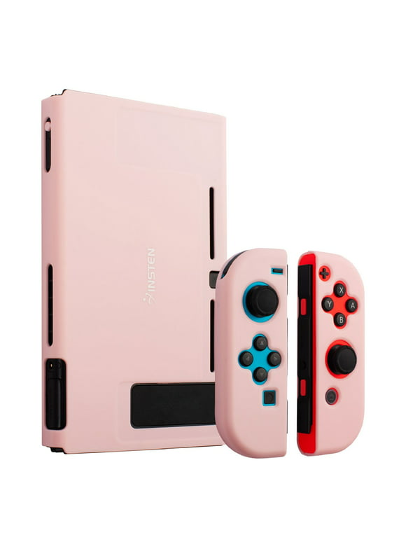 For Nintendo Switch Protective Case, Hard Dockable Shell Cover Skin for Girls, Pink
