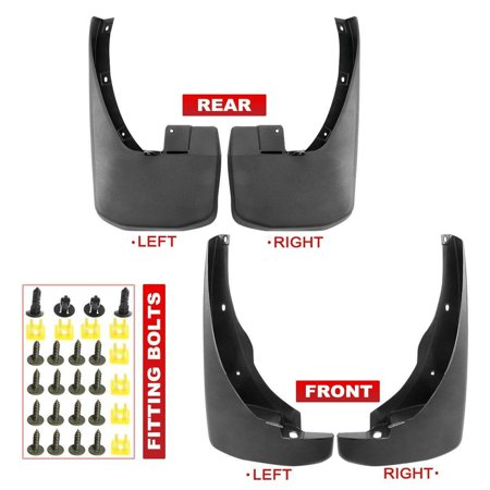For Nissan 2017-2019 Frontier Pickup Splash Guards Mud Flaps Front Rear Set of 4