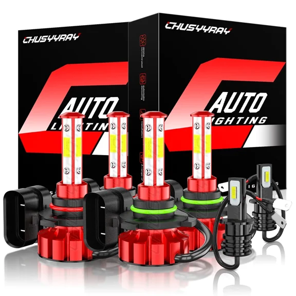 For Nissan 300ZX 1990-1996 - 6X LED Headlight Bulb High Low Beam + Fog Light