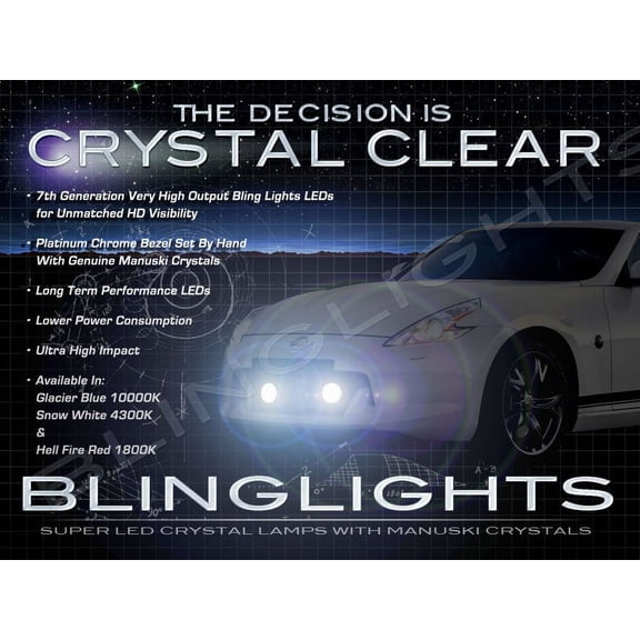 For Nissan 370Z LED Grille Fog Lamp Driving Light Fairlady Z Z34 Kit