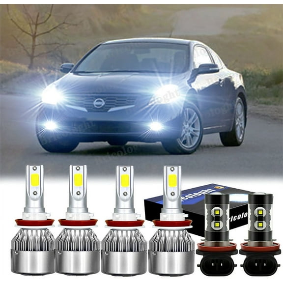 For Nissan Altima 2007- 2016 2017 2018 LED Headlight Hi/Lo Beams Fog Light Bulbs