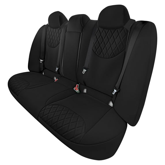 For Nissan Altima 2019-2023 FH Group Custom Fit Neoprene Car Seat Covers - Black Rear Bench