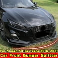 thumbnail image 1 of For Nissan Altima Teana 2016-2021 Body Kit Front Bumper Lip Carbon Fiber Look Sport Style Front Bumper Splitter Car Accessories, 1 of 7