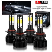 For Nissan Armada 2011-2015 LED Headlights High Low Beam 4 Bulbs Combo Kit White