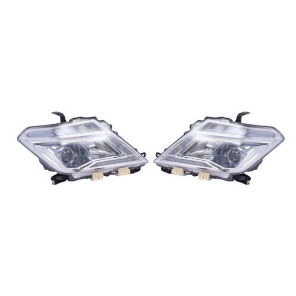 For Nissan Armada 2017-2020 Headlight Driver and Passenger Side Pair Halogen LED