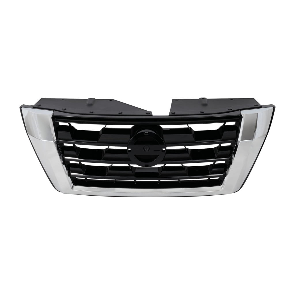 For Nissan Armada 2021 2022 2023 Grille | With Chrome Molding | Painted Black Shell And Insert | S/SV Models | Replacement For NI1200326 | 623106JL0A