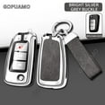 thumbnail image 1 of For Nissan B 3 buttons key case Key Shell Protector Bag with Keychain Auto Accessories Zinc alloy+leather Car Key Case Cover, 1 of 15