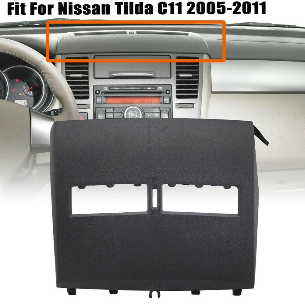 For Nissan For Versa 2007-2012 Black Front Upper Top Center Dash Air Vent Trim Bezel Auto Interior Replacement Parts